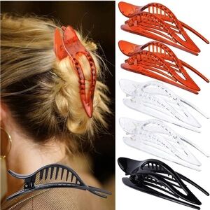 6️⃣ PCS Flat Claw Clip French Concord Hair Clips
